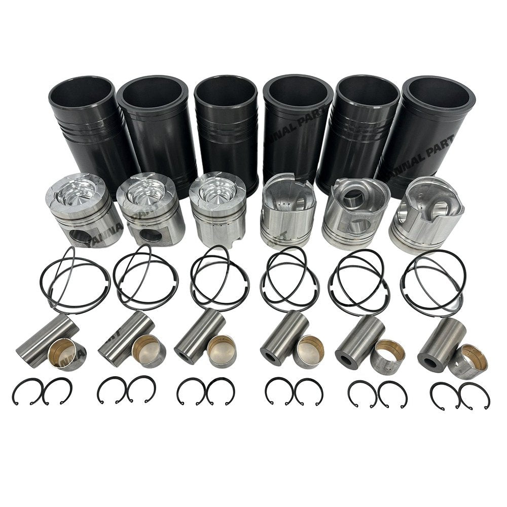 6x Engine Liner Rebuild Kit For Komatsu 6D125 Engine Parts