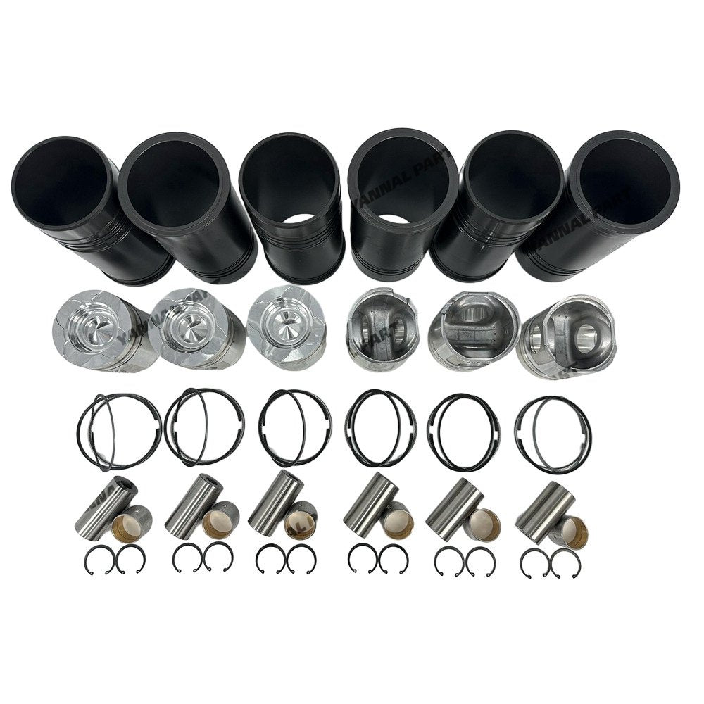 6x Engine Liner Rebuild Kit For Komatsu 6D125 Engine Parts