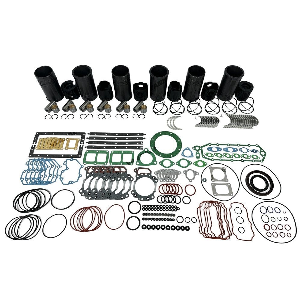 6x Engine Rebuild Kit With Gasket Bearing Set 6151-31-2710 For Komatsu 6D125