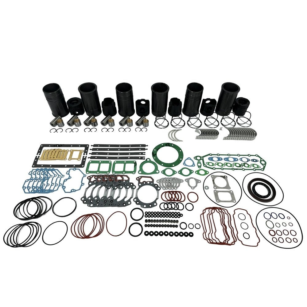 6x Engine Rebuild Kit With Gasket Bearing Set 6151-31-2710 For Komatsu 6D125