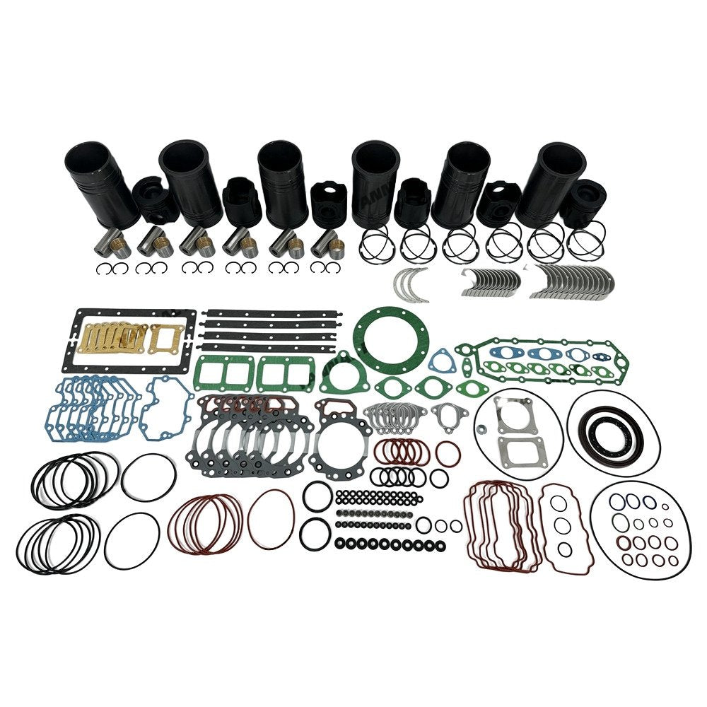 6x Engine Rebuild Kit With Gasket Bearing Set 6151-31-2710 For Komatsu 6D125