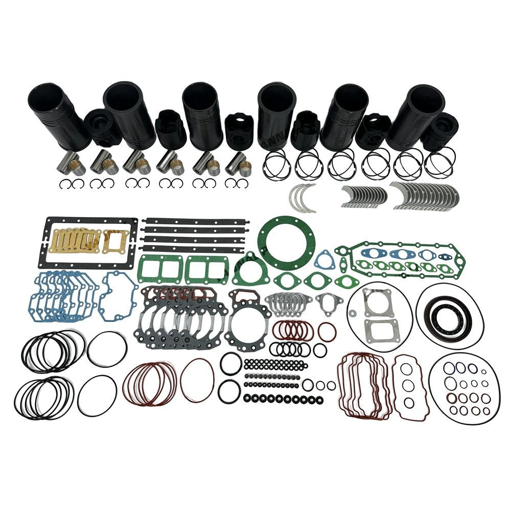 6x Engine Rebuild Kit With Gasket Bearing Set 6151-31-2710 For Komatsu 6D125