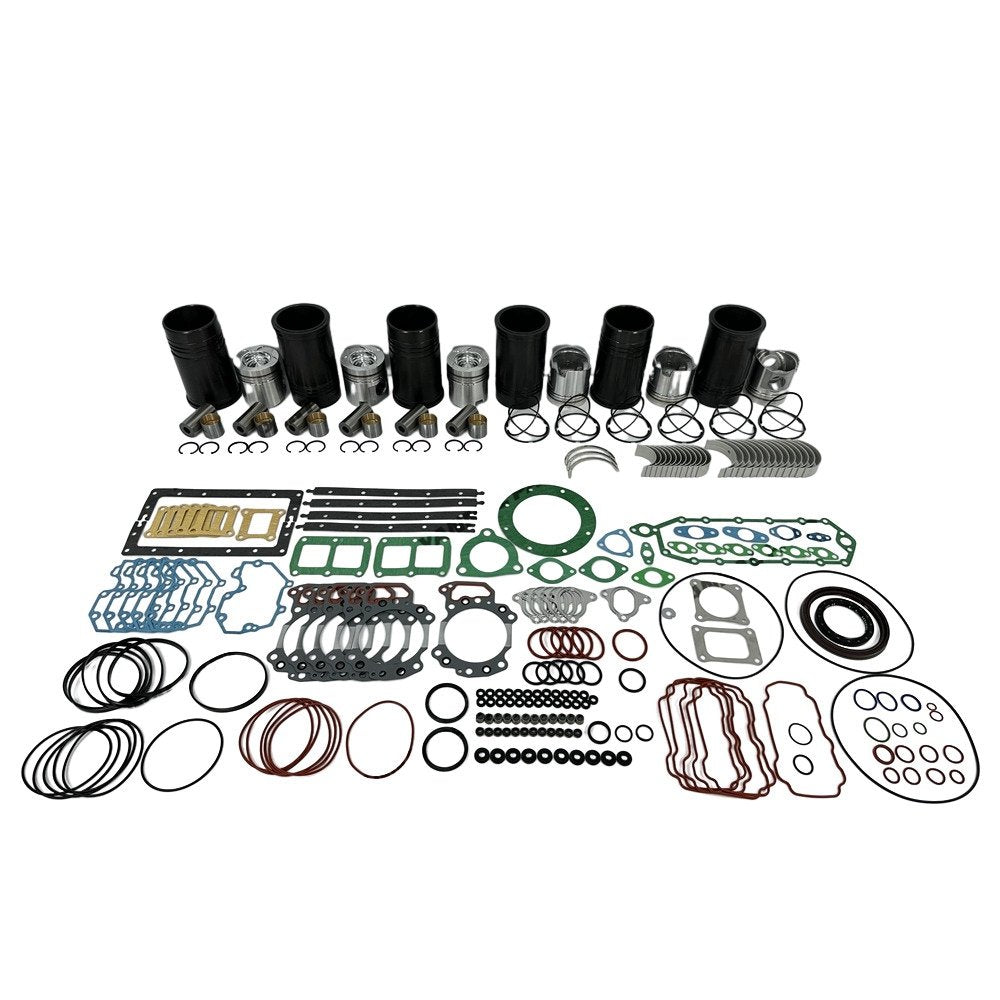 6x Engine Overhaul Rebuild Kit With Gasket Bearing For Komatsu 6D125 Engine