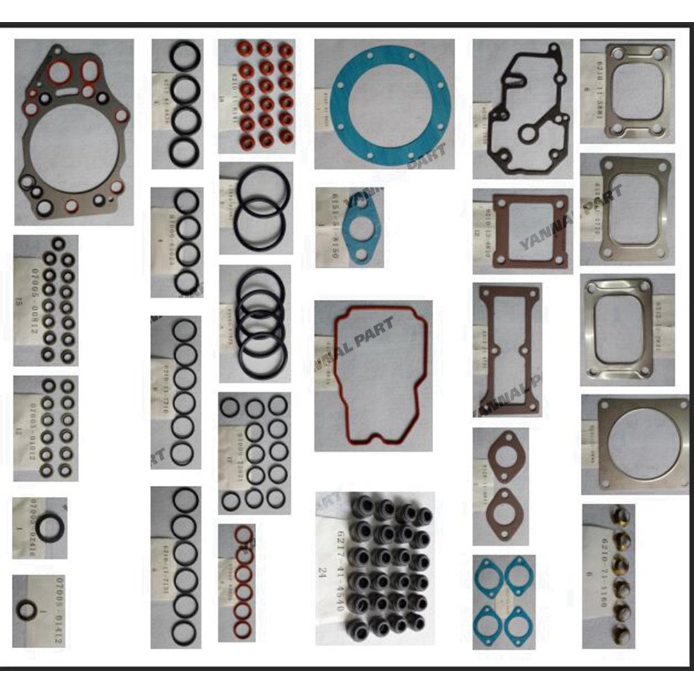 For Komatsu Full Gasket Kit 6D140-DI DI Direct injection Engine parts