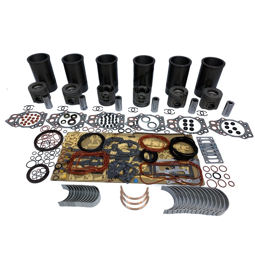 6x For Komatsu Overhaul Rebuild Kit With Gasket Set Bearing 6D140 Engine Parts