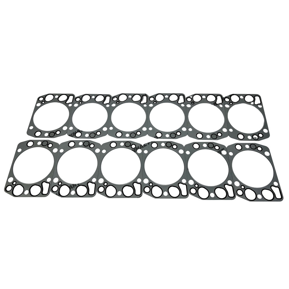 12 PCS Cylinder Head Gasket 65.03901-0069 Fit For Doosan D2848 Engine