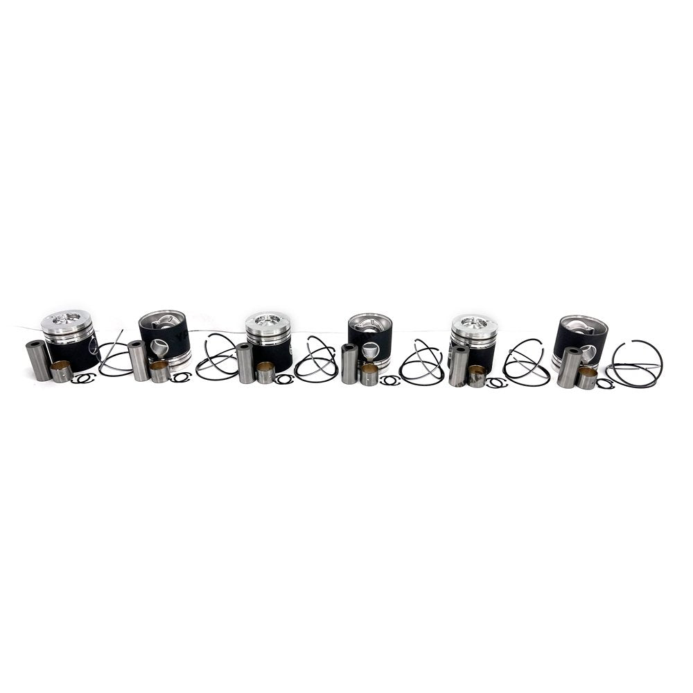 130602-01002 00590 Piston Set STD For Doosan DE12T Engine