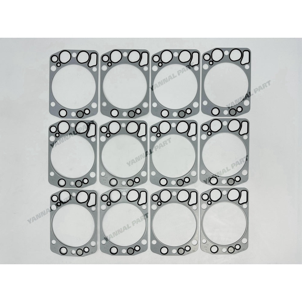 12 PCS Cylinder Head Gasket 65.03901-0069 Fit For Doosan P180 Engine