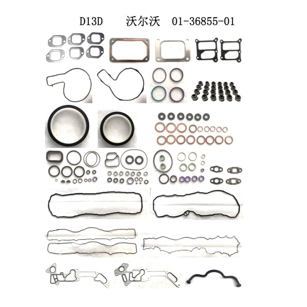 New For Volvo D13D 01-36855-01 Full Gasket Kit forklift Diesel Engine