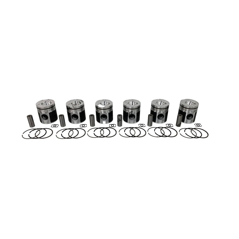 6x For Caterpillar Piston With Rings Set C6.4 Engine Spare Parts