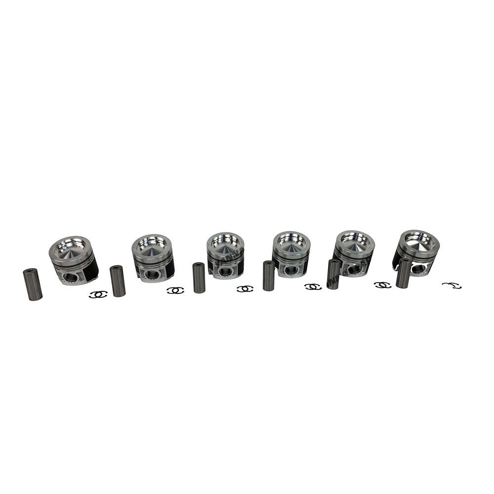 6x For Caterpillar Piston Kit STD C6.4 Engine Spare Parts