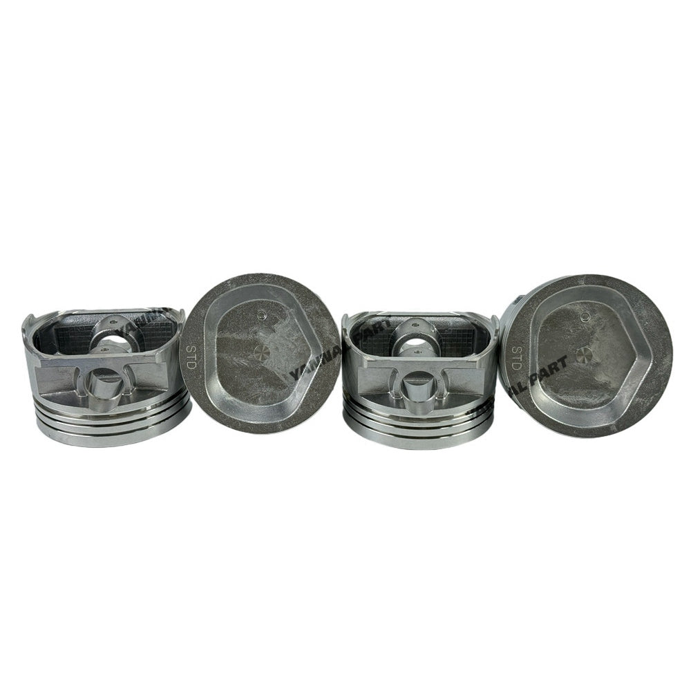 4 PCS Piston Kit Fit For Nissan K25 Engine