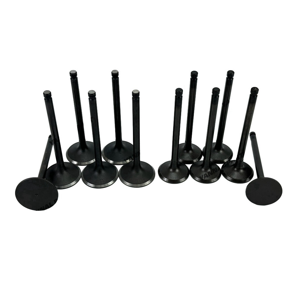 12 PCS Intake and Exhaust Valve Fit For Mitsubishi 6D17 Engine