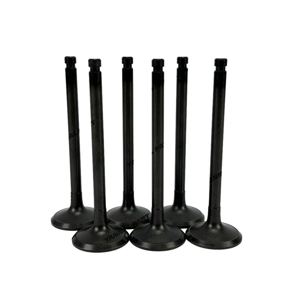 6 PCS Exhaust Valve Fit For Mitsubishi 6D17 Engine