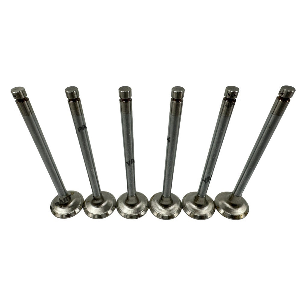 6 PCS Exhaust Valve Fit For Mitsubishi 6DS70 Engine