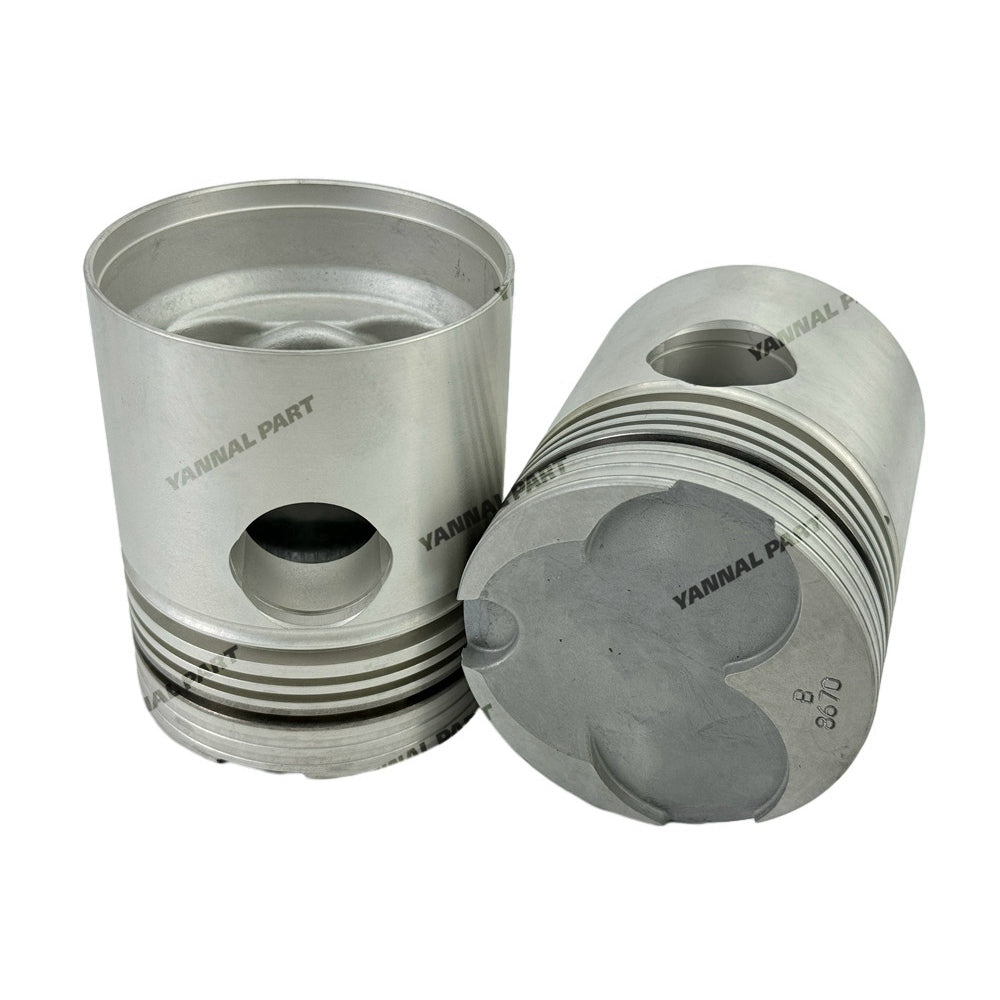 6 PCS Piston Kit Fit For Isuzu DA640 Engine