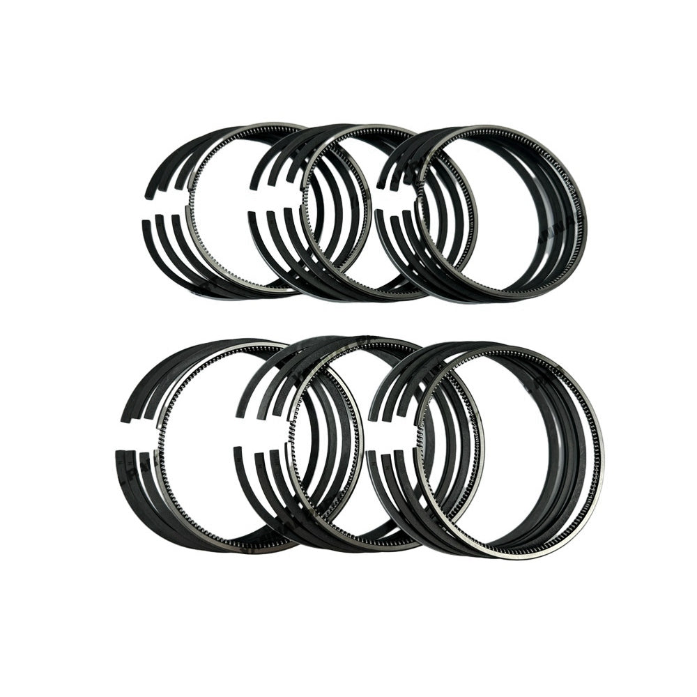 6 PCS Piston Ring Fit For Isuzu DA640 Engine