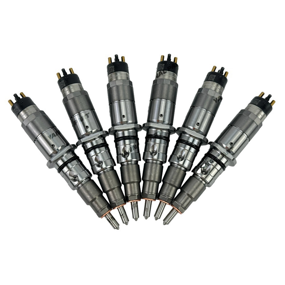 6 PCS Fuel Injector 0445120231 5263262 Fit For Komatsu 4D107 Engine