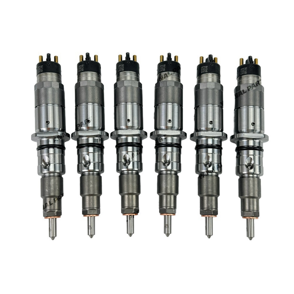 6 PCS Fuel Injector 0445120231 5263262 Fit For Komatsu 4D107 Engine