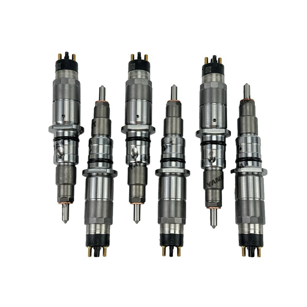 6 PCS Fuel Injector 0445120231 5263262 Fit For Komatsu 4D107 Engine