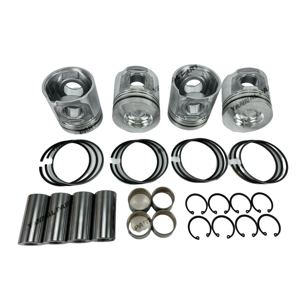 4 PCS Piston Set With Rings Fit For Volvo D5D Engine