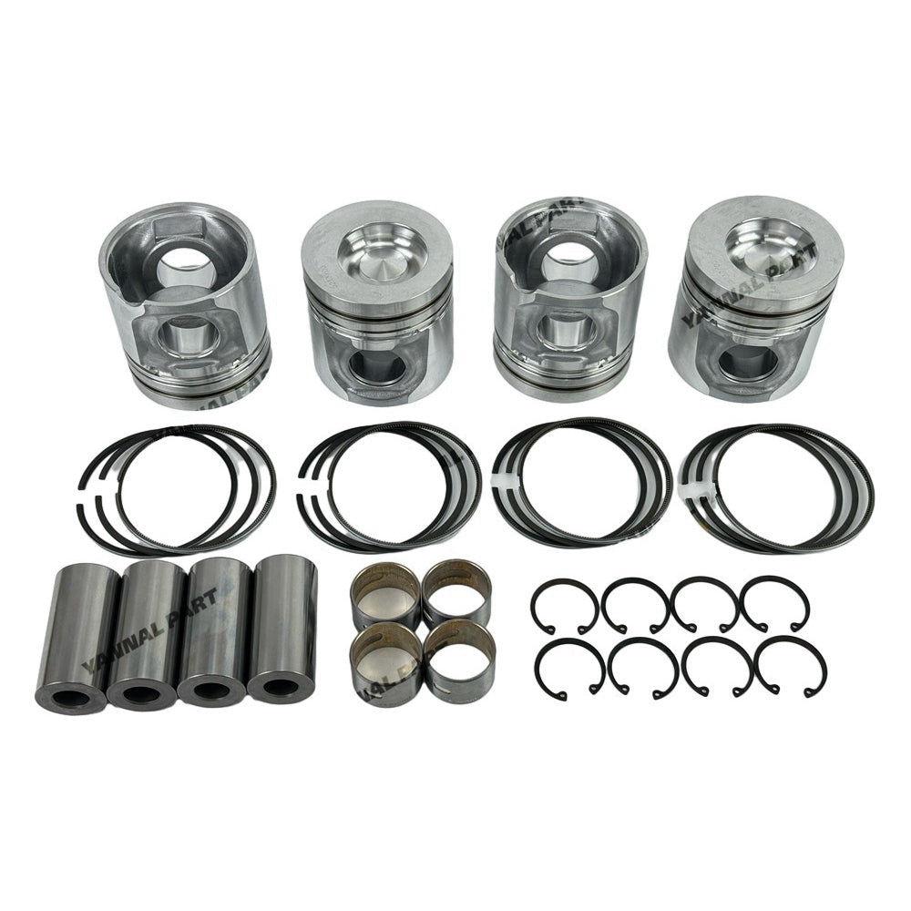 4 PCS Piston Set With Rings Fit For Volvo D5D Engine