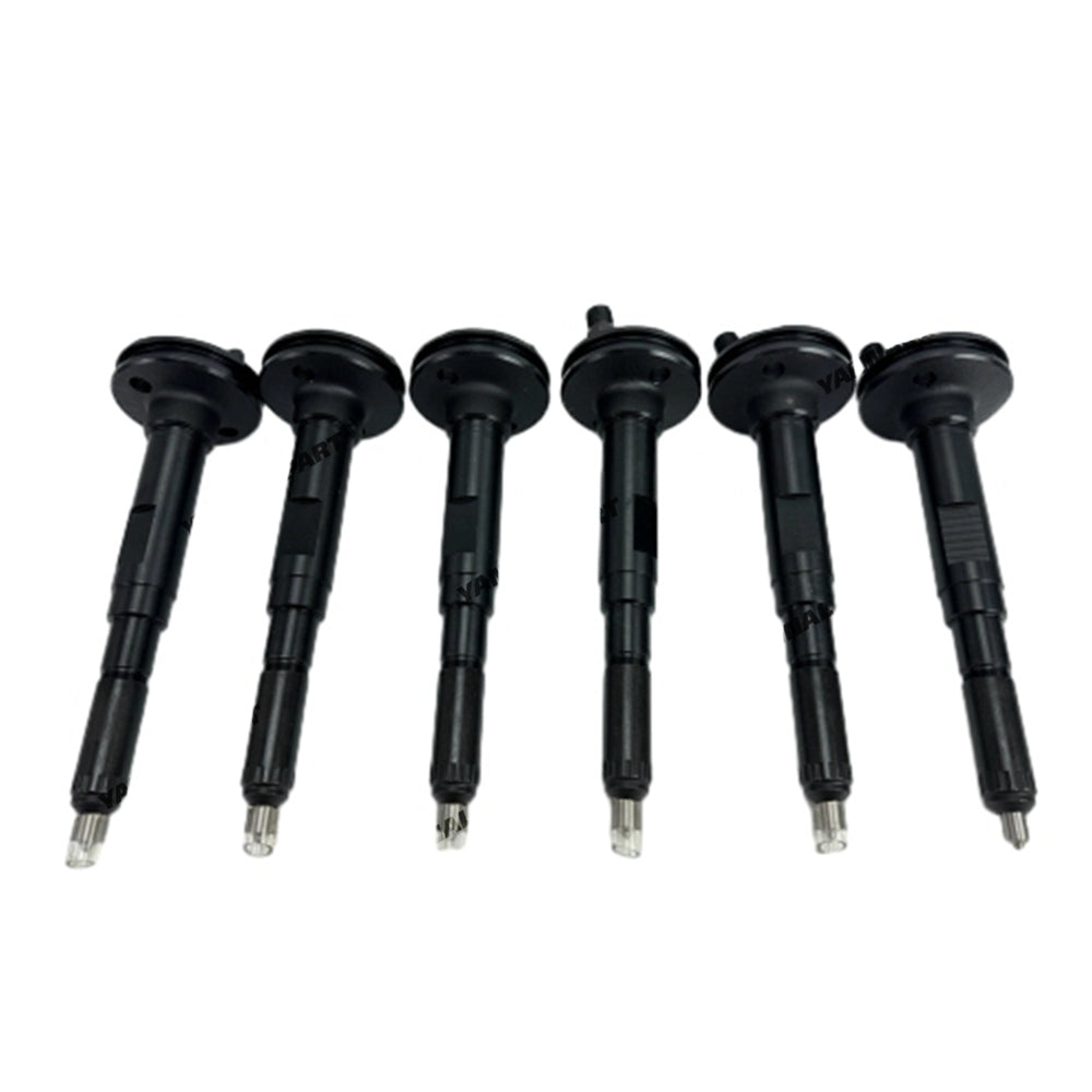 6 PCS Fuel Injector 41-7040B Fit For Komatsu 6D125 Engine