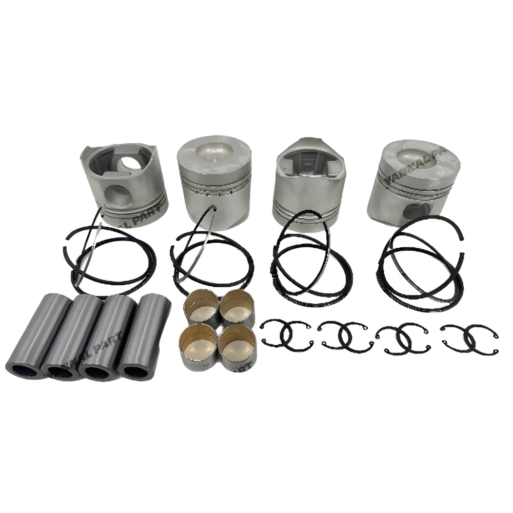 4 PCS Piston Set With Rings Fit For Yunnei YN33GBZ Engine