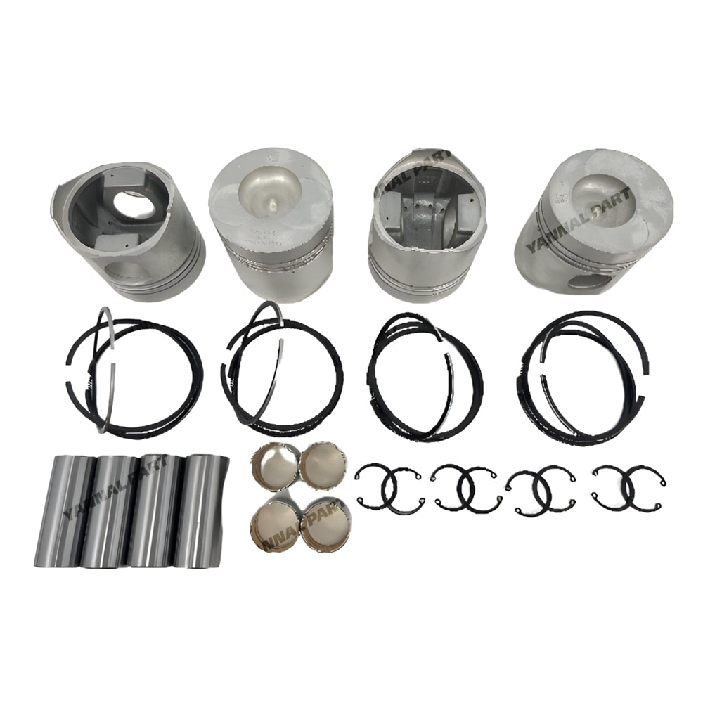 4 PCS Piston Set With Rings Fit For Yunnei YN33GBZ Engine