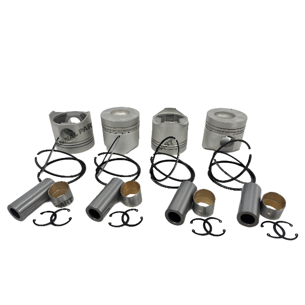 4 PCS Piston Set With Rings Fit For Yunnei YN33GBZ Engine