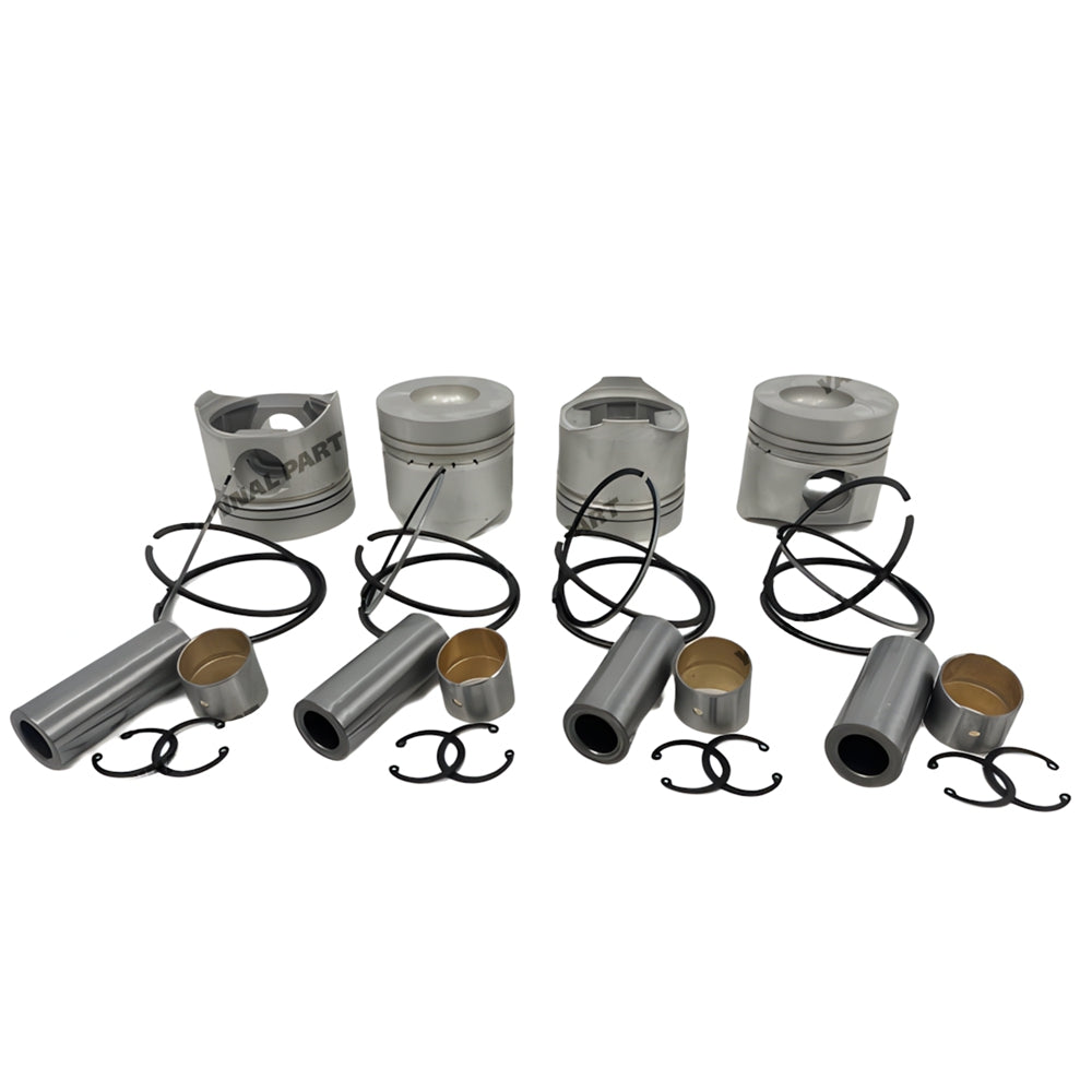 4 PCS Piston Set With Rings Fit For Yunnei YN4100QB Engine