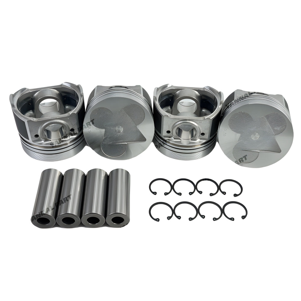 4 PCS Piston Kit Fit For Kubota V3300 Engine