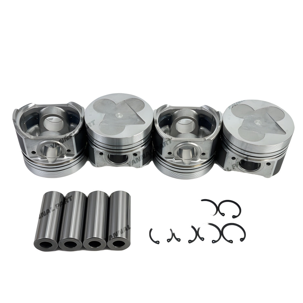 4 PCS Piston Kit Fit For Kubota V3300 Engine