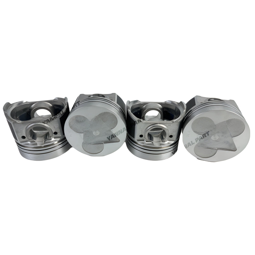 4 PCS Piston Kit Fit For Kubota V3300 Engine