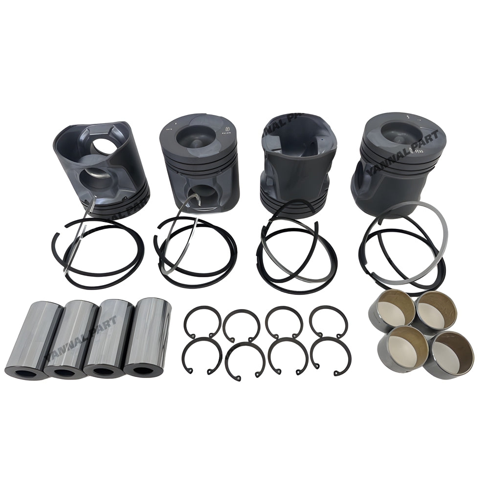 4 PCS Piston Set With Rings U5LP0058 Fit For Perkins 1004-42 Engine