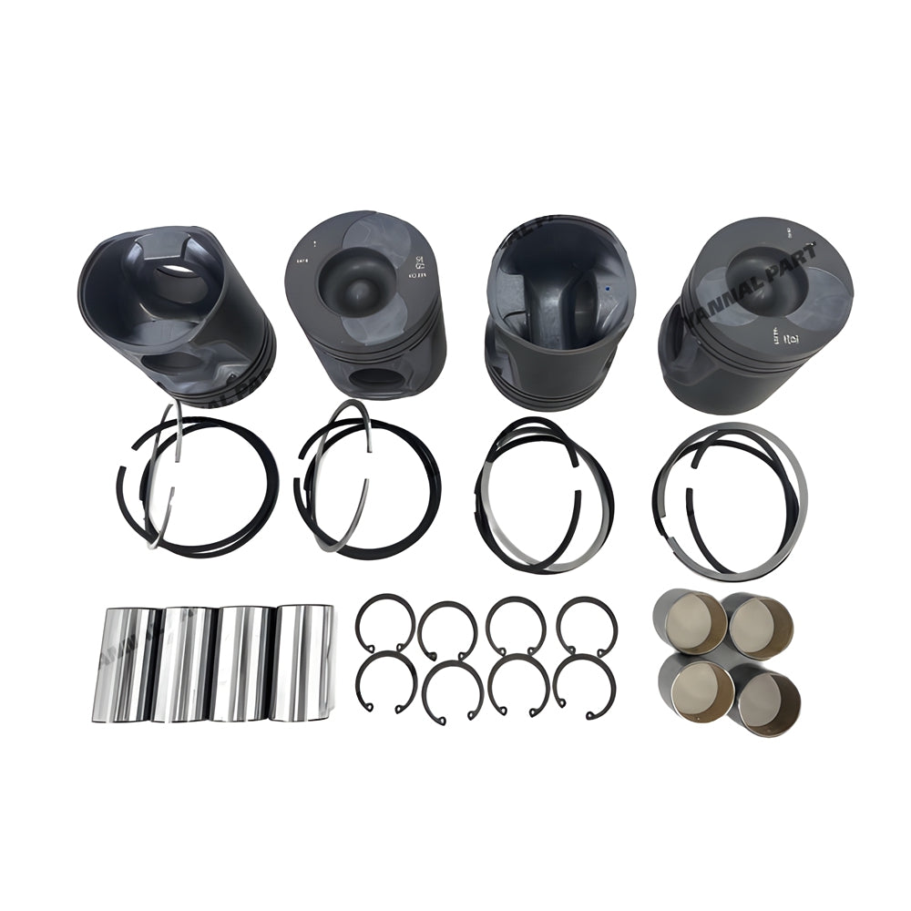 4 PCS Piston Set With Rings U5LP0058 Fit For Perkins 1004-42 Engine