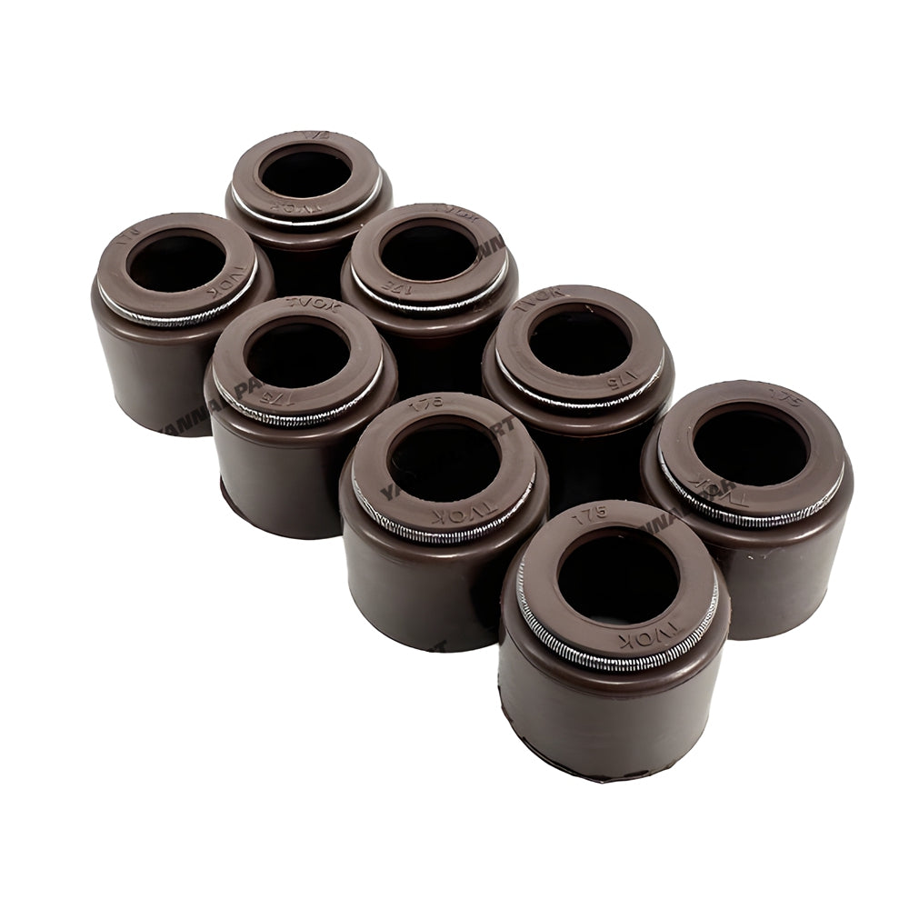 8 PCS Valve Stem Seal Fit For Perkins 4.236 Engine