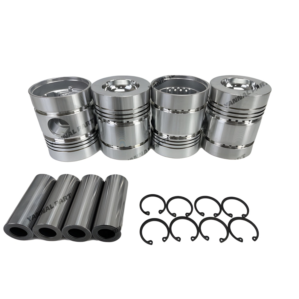 4 PCS Piston Kit Fit For Perkins 4.236 Engine