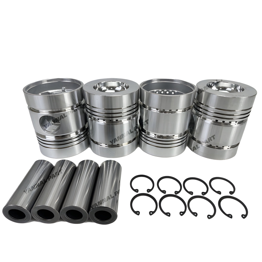 4 PCS Piston Kit Fit For Perkins 4.236 Engine