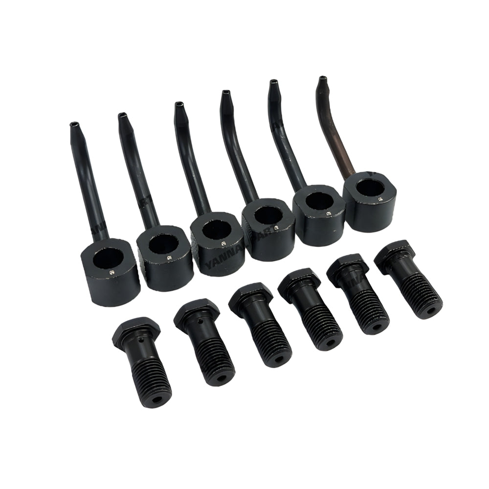 6 PCS Oil Cooling Nozzle with Screw Fit For Doosan Develon D1146 Engine