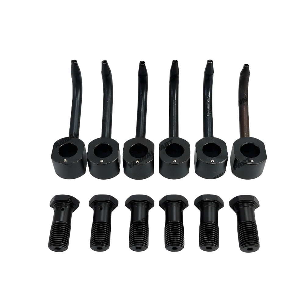 6 PCS Oil Cooling Nozzle with Screw Fit For Doosan Develon D1146 Engine