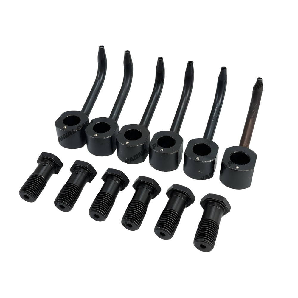 6 PCS Oil Cooling Nozzle with Screw Fit For Doosan Develon D1146 Engine