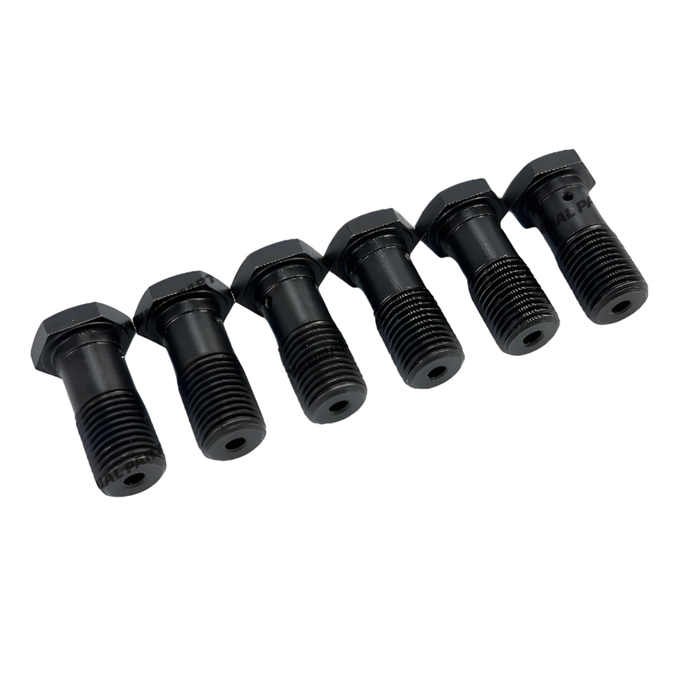 6 PCS Oil Nozzle Screw Fit For Doosan Develon D1146 Engine