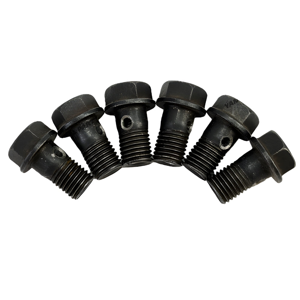 6 PCS Oil Nozzle Screw Fit For Doosan Develon DB58 Engine