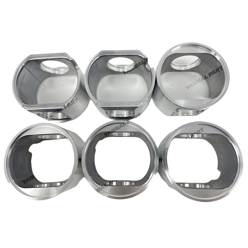 6 PCS Piston Kit 3161819 3081334 4059898 3063843 3016652 Fit For Cummins M11 Engine