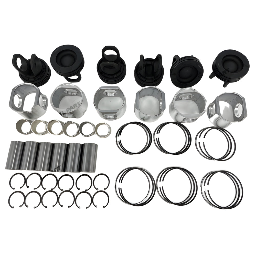 6 PCS Piston Set With Rings Fit For Cummins M11 Engine