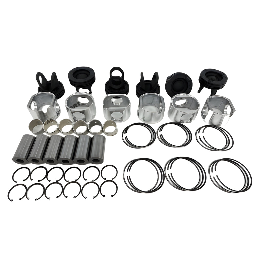 6 PCS Piston Set With Rings Fit For Cummins M11 Engine