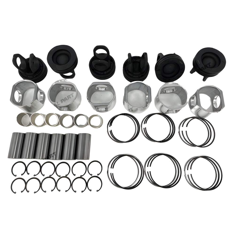 6 PCS Piston Set With Rings Fit For Cummins M11 Engine