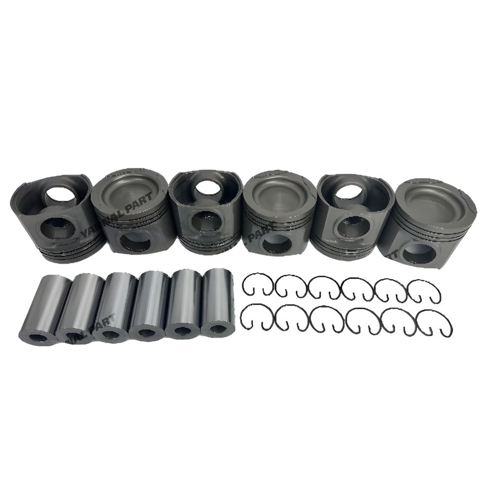 6 PCS Piston Kit 4095489 4089357 4095490 Fit For Cummins QSK23 Engine