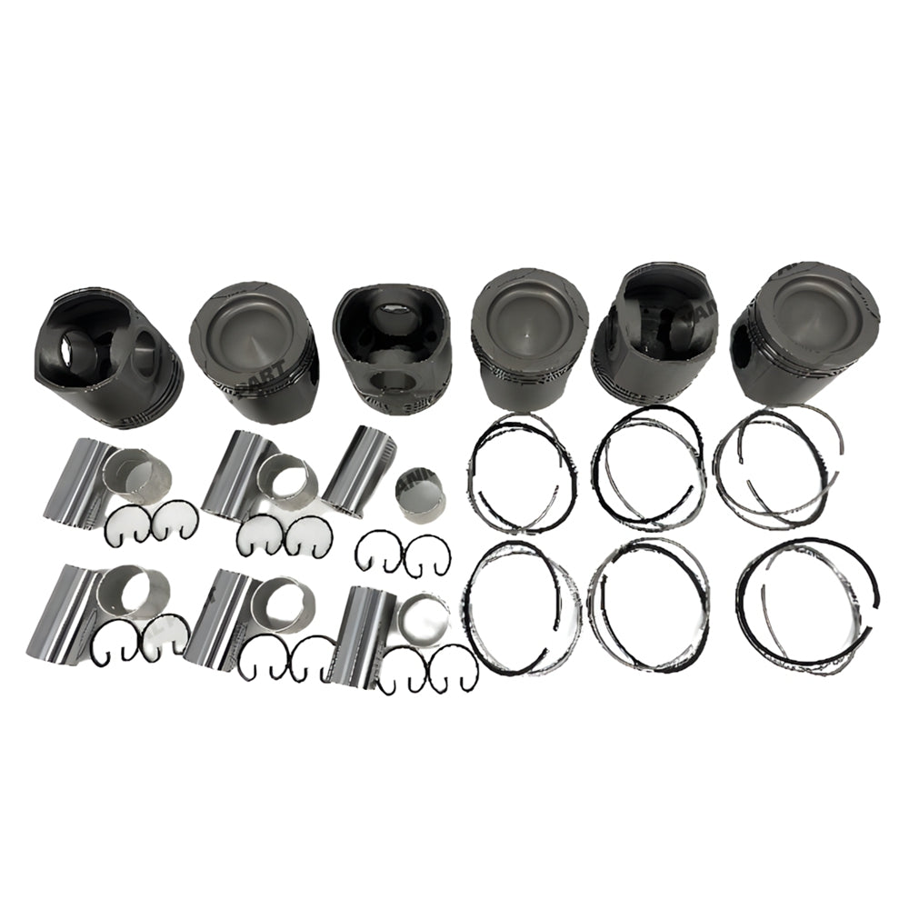 6 PCS Piston Set With Rings 4095489 4089357 4095490 Fit For Cummins QSK23 Engine